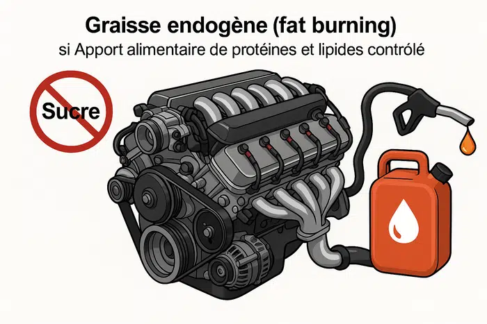 comment activer la combustion des graisses - schema moteur à graisse